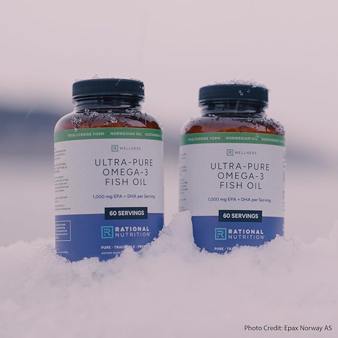 Norwegian Omega 3 Fish Oil Softgels - IFOS Certified - 1000 mg EPA + DHA per Serving - Re-esterified Triglyceride (rTG) Form - 120 Count - Supports Heart, Brain & Joint Health