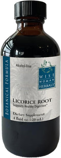 Wise Woman Herbals Licorice Root Solid Extract 4:1, Alcohol-Free, Herbal Digestive & Stomach Comfort, Adrenal Balance, Immune & Respiratory Support, Supports a Healthy Inflammatory Response, 4 Fl Oz