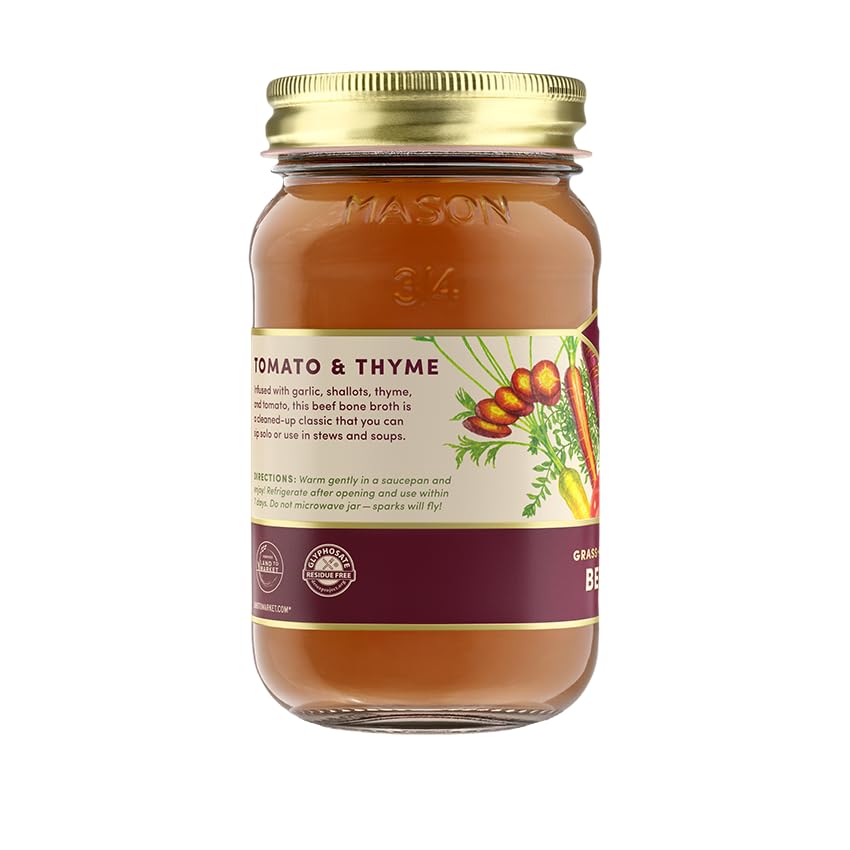 FOND Grass-fed Regenerative Beef Bone Broth infused with Organic Tomato & Thyme