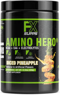 FXSUPPS Amino Hero Diced Pineapple Flavor(25 Servings)|Post-Workout Recovery Drink for Men and Women|Energy Powder Mix with BCAA, EAA, and Electrolytes|Promotes Endurance and Healthy Muscles - 1 Pack