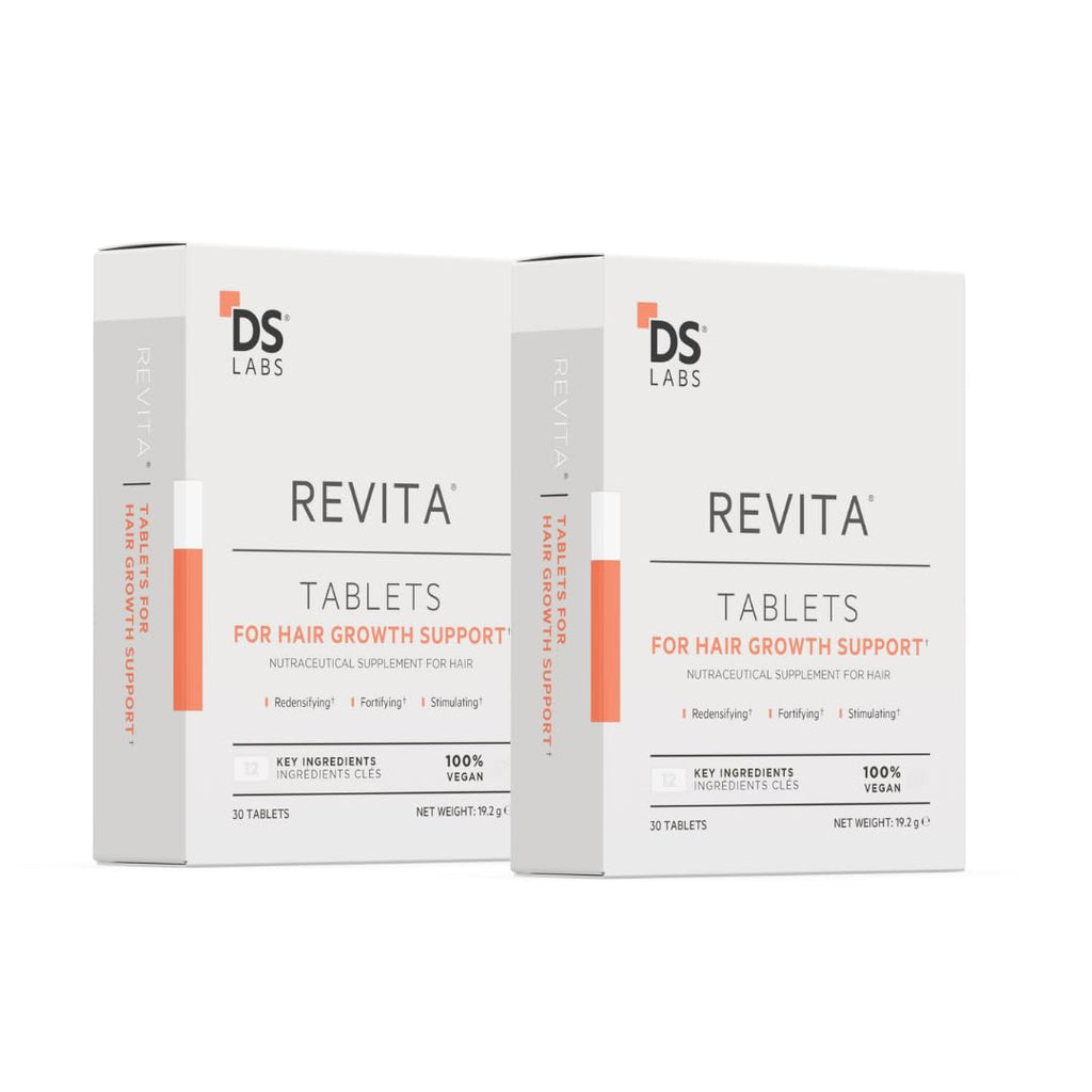 DS Labs Revita Tablets - Hair Vitamins for Density Support, Supplement for Thicker, Stronger Looking Hair, Zinc, Iron, Magnesium, Melatonin, Vitamin D & Biotin Vitamins for Women & Men, 60 Tablets
