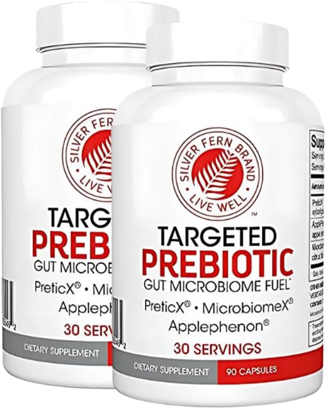 Silver Fern Brand Prebiotic Fiber Supplement – 2 Pack – Non-GMO XOS for Gut Microbiome & Digestive Balance – Vegan Capsules (Pack of 2)