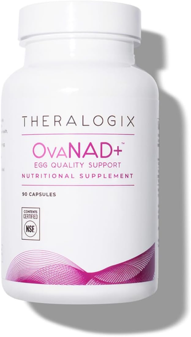 Theralogix, OvaNAD+ Egg Quality Support, Nicotinamide Riboside (NR) & Pterostilbene Supplement, Supports Cellular Energy, Ovarian Function & Reproductive Health, 90-Day Supply, 90 Count