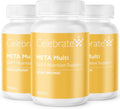 Celebrate Vitamins META Multi GLP-1 Multivitamin for Weight Support –3 Pack (90 Capsules) –Daily GLP-1 Supplement w Iron, Vitamin D, B12, Magnesium –Hair, Energy, Fatigue Nutrient Deficiency Support