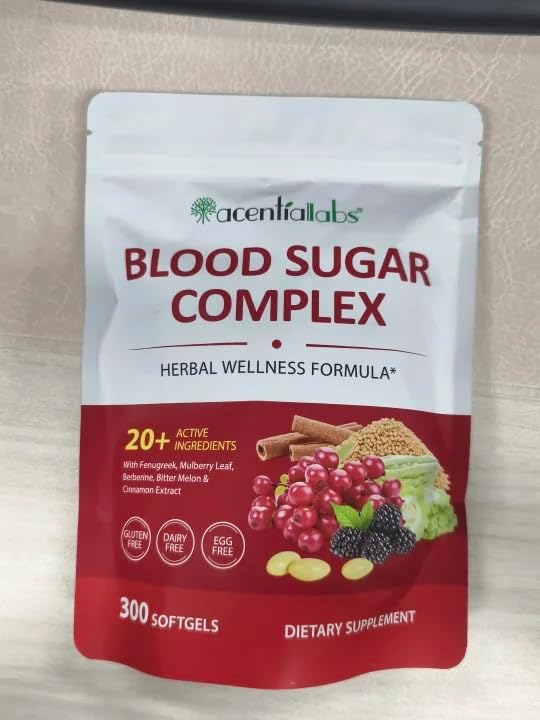 Blood Sugar Complex, Blood Sugar Complex 20 Active Ingredients with Fenugreek, Mulberry Leaf, Bitter Melon & Cinnamon Extract, Herbal Wellness Formula, 300 Softgels