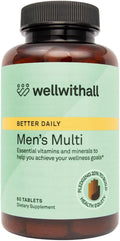 Multivitamin for Men with Zinc, Vitamin D, B12, K2 & Calcium | Supports Immunity, Heart Health, Muscle Building & Overall Wellness | Daily Supplement for Men | Allergen-Free | 60 Tablets