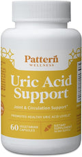 Pattern Wellness Uric Acid Support Supplement – Supports Uric Acid Balance & Joint Wellness – Herbal Formula – 3rd Party Lab Tested – 60 Veggie Capsules