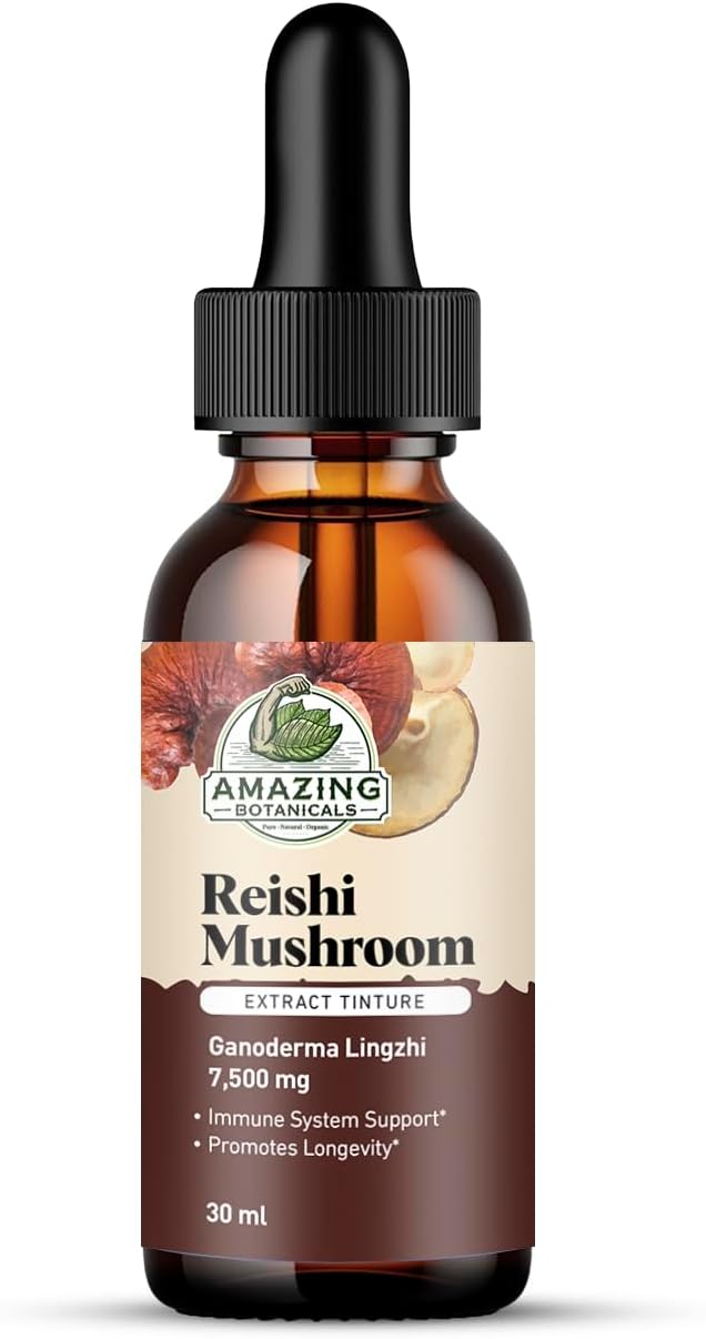 Reishi Mushroom Extract Tincture – 250mg per Serving – Dual Extract Liquid Supplement for Immune Function, Daily Wellness & Vitality – Vegan, Non-GMO, USA Made, Sugar & Alcohol-Free Drops – 1oz/30mL