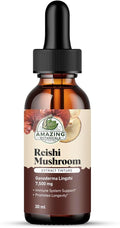 Reishi Mushroom Extract Tincture – 250mg per Serving – Dual Extract Liquid Supplement for Immune Function, Daily Wellness & Vitality – Vegan, Non-GMO, USA Made, Sugar & Alcohol-Free Drops – 1oz/30mL