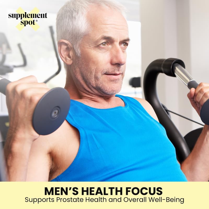 Maximum Prostate Supplements for Men – 600 mg Beta Sitosterol & 100 mg DIM Per Serving – Mens Health Supplements for Urinary Support & Bladder Control (60 Caps)