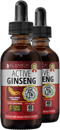 Active Ginseng Korean Red Panax Ginseng with Natural Ginsenosides - Liquid Delivery for Better Absorption - Supports Healthy Energy, Vitality, Mood and More