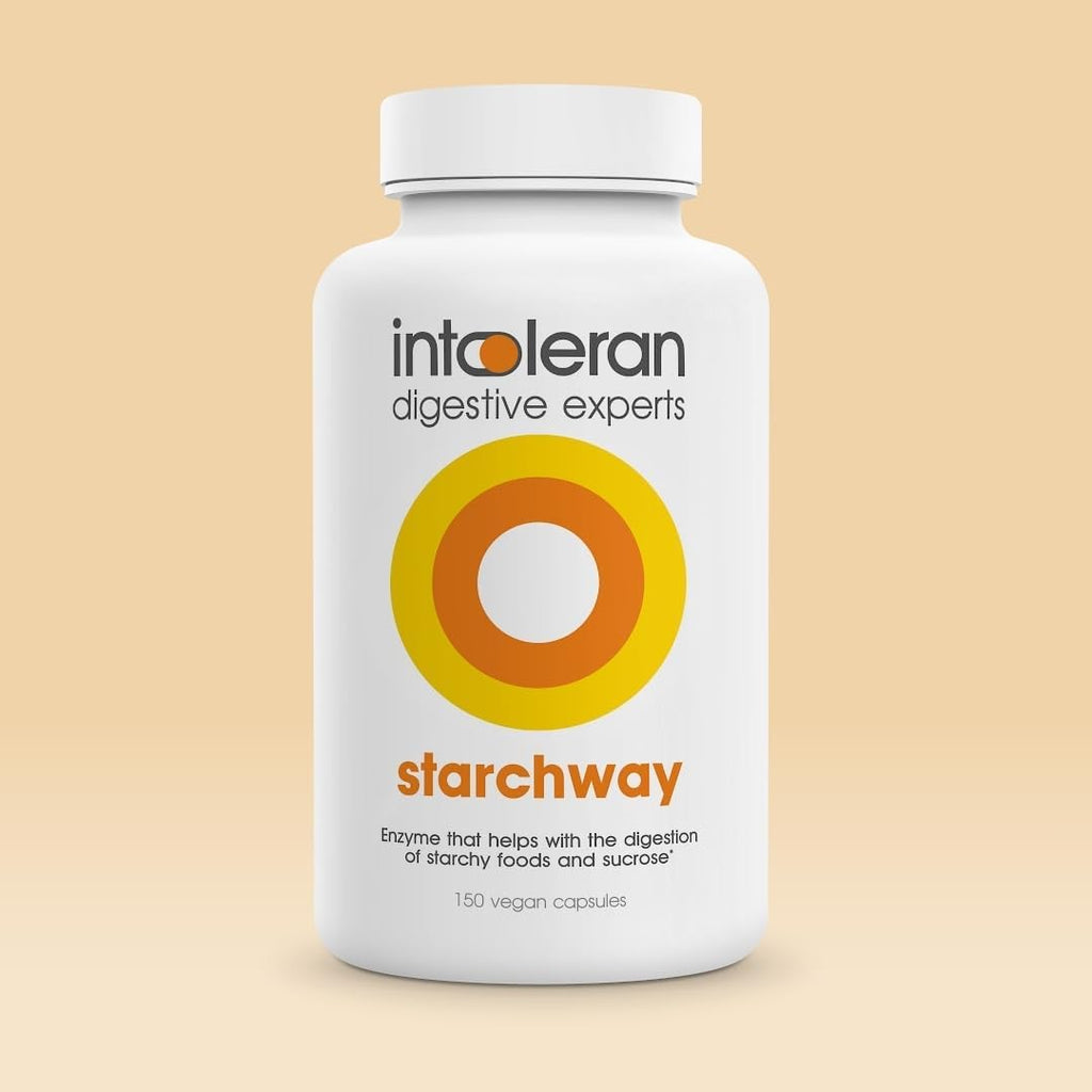Starchway Digestive Enzymes - 150 capsules | Supplement for Starch & Sucrose Intolerance | Helps Digest Sugars & Starchy Foods | Invertase & Gluco-Amylase Enzymes | Pure & Vegan | Low FODMAP