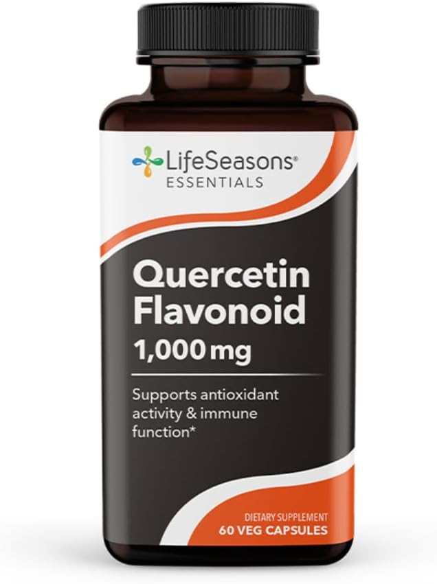 LifeSeasons Essentials Quercetin Flavonoid - Supports Antioxidant Activity & Immune Function - Boosts Allergy Defense & Sinus Health - Assists Natural Regulation Histamine - 1000mg - 60 Capsules