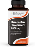 LifeSeasons Essentials Quercetin Flavonoid - Supports Antioxidant Activity & Immune Function - Boosts Allergy Defense & Sinus Health - Assists Natural Regulation Histamine - 1000mg - 60 Capsules