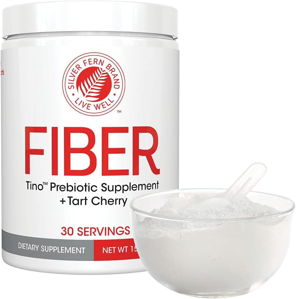 Tino High Fiber Supplement Powder - Non-GMO, Pre-Biotic, Water Soluble, Digestive Friendly, Powdered Mix - Add to Water, Juice, Shakes, Cereal & More (2 Canisters - 15.9 Oz. ea.)