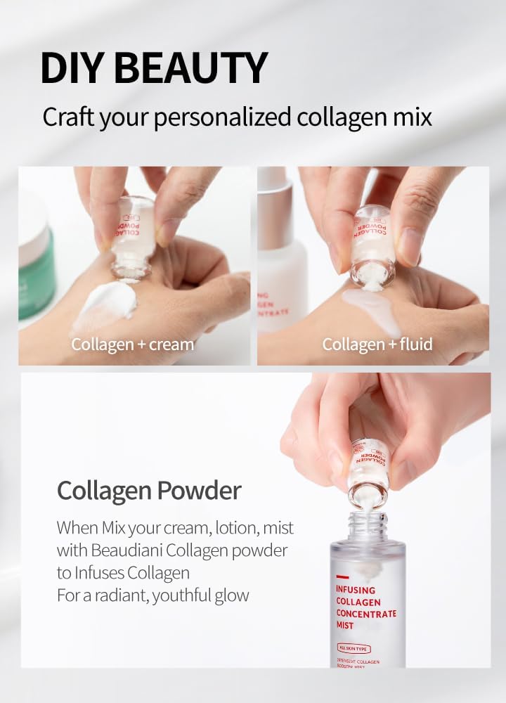 Infusing Collagen Powder (1.5g), Collagen Powder for face Skin Care, Anti-Wrinkle with Collagen, Korean Skin Care Cosmetic, All Skin Types, Collagen Booster, Skin Repair
