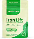 Smart Eats - Iron Powder | Highly Absorbed | Avoids Side Effects | Complete Nutrition: Protein, Vitamins, Fiber | Tasty Drinks & Shakes | Boost Hemoglobin, Ferritin | Vanilla Flavor | 15 Scoops
