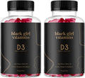 Black Girl Vitamins - Vitamin D3 Gummies, for Immune, Energy, and Bone Support, 2000IU (50mcg) Vitamin D per Serving, Gluten-Free Vitamin D Gummies