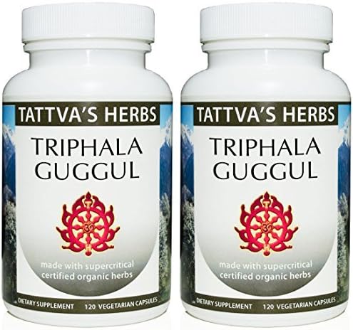 Triphala Guggul Herbal Supplement, Ayurveda Herbal Supplements, Digestive Health & Support, Triphala Powder Capsules, 240 Count (2 Pack), 25 Years of Premium Service