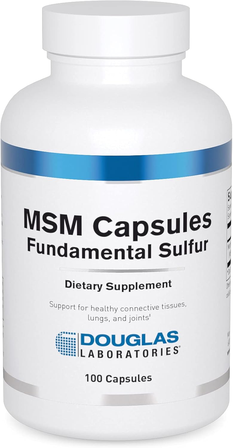 Douglas Laboratories MSM Capsules (Fundamental Sulfur) | Supports Joint, Connective Tissue, Hair, Skin, and Liver Health | 100 Capsules