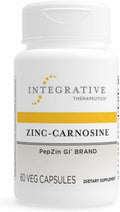 Integrative Therapeutics Zinc-Carnosine - Digestive & Gut Health Support* - GI Tract Supplement - Vegan, Gluten-Free & Dairy-Free - 60 Capsules (60 Servings)