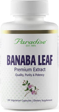 Paradise Herbs, Banaba Leaf, 12:1 Concentrated Extract, 250 mg, Vegan, Gluten-Free, Non-GMO, 180 Capsules