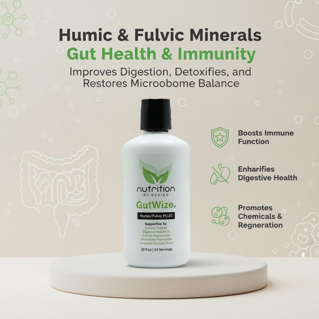 GutWize Total Health Bundle – 1 Bottle 100% Postbiotic + 1 Bottle Humic/Fulvic Blend – Gut & Digestive Support, Microbiome Balance, Natural Wellness Supplement Pack