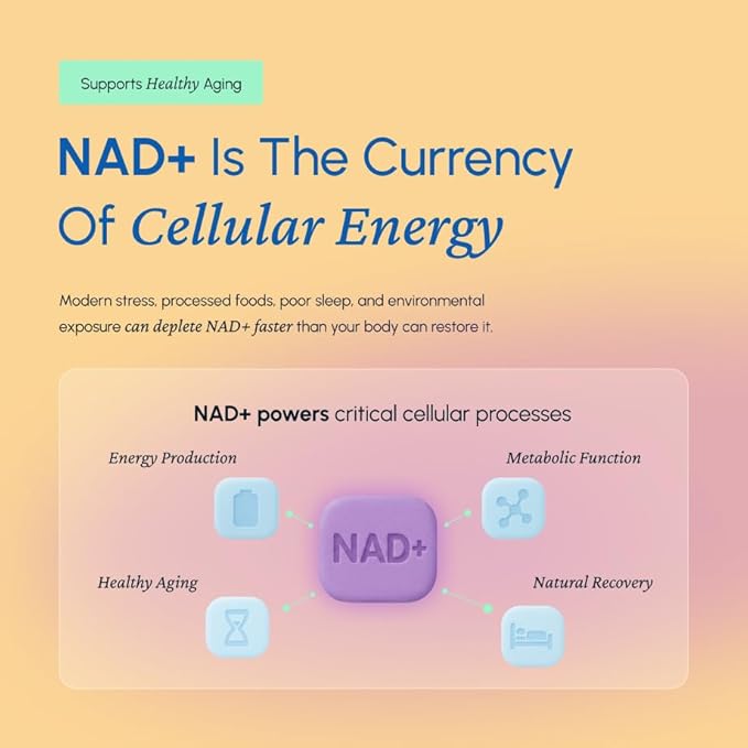 NAD+ Resveratrol, Natural Antioxidant Cellular Energy Supplement, 600mg, 60 Capsules, Made in USA