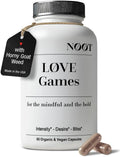 Love Games - Lab Tested Libido Booster for Women and Men Fast Acting, Natural Aphrodisiac with Tribulus Terrestris, Horny Goat Weed, Maca and Panax Ginseng 60 Capsules, 1 Month Supply
