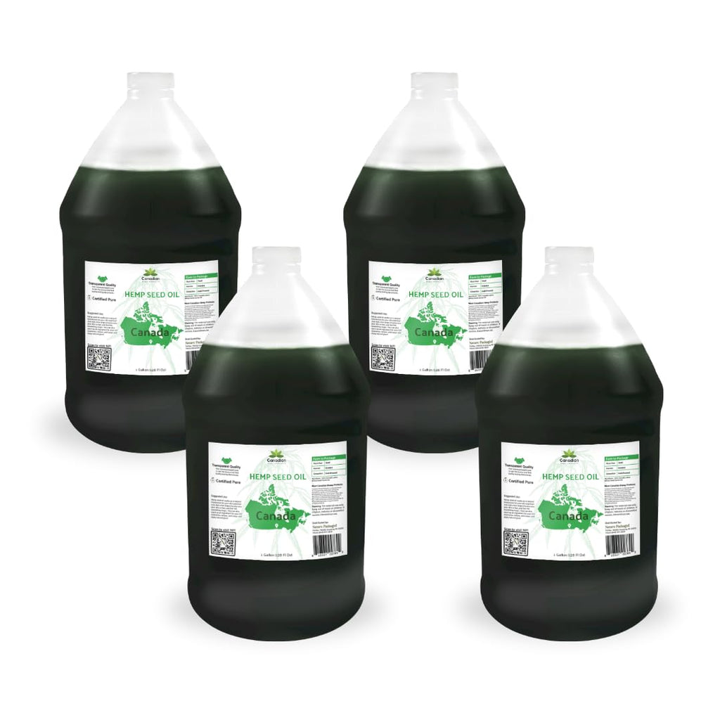 Hemp Seed Oil for Skin, Hair and Body Direct from Hemp Oil Canada - Cold Pressed Hemp Seed Oils 4 Gallon