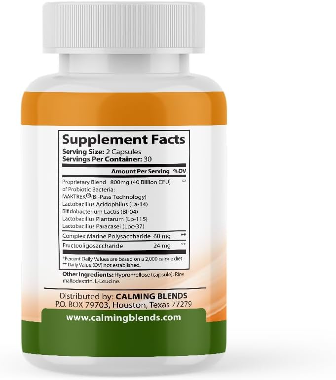 Probiotic, 40 Billion CFU, Bi-Pass Delivery System for Maximum Effectiveness, Shelf Stable, 60 Vegetable Capsules