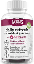 Norm's Farms Elderberry Antioxidant Gummies - Daily Refresh w/MitoHeal, 500mg Red & Black Currant Extract - Sleep, Mood, Skin, Hair & Nail Support - USA Made, Vegan, Non-GMO, Gluten-Free - 45 Gummies