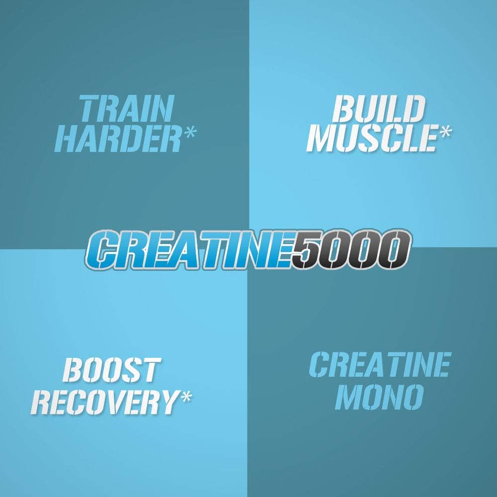Evlution Nutrition Creatine 5000 - Supports Faster Recovery, Lean Muscle Growth & Performance - Pre & Post Workout Powder - 5000mg Pure Creatine Monohydrate Per Serving - 100 Servings - Unflavored
