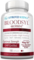 Approved Science Bloodsyl - Supports Blood Flow - Hawthorn Berry, Magnesium, BioPerine - Vegan - 180 Capsules - Pack of 1
