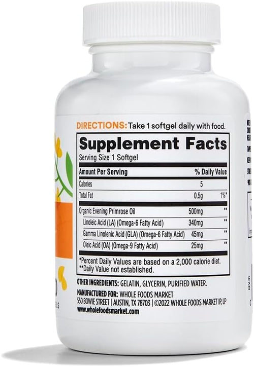365 by Whole Foods Market, Evening Primrose Oil 500 mg, 120 Count