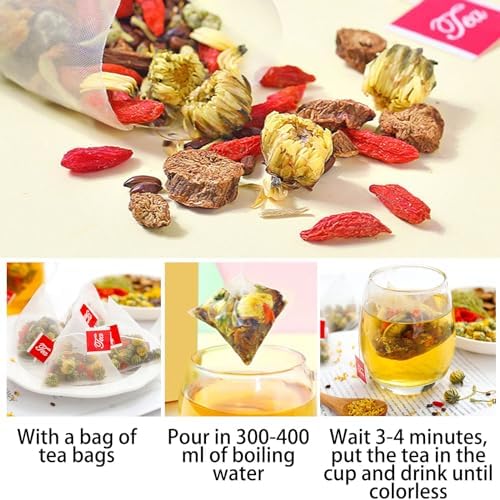 Liver Tea Formula - Chrysanthemum & Cassia Seed Tea, 60 Pcs/2 Bags