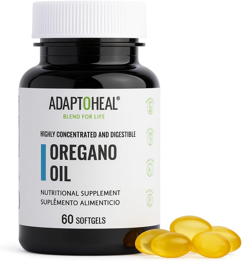 Oil of Oregano, 60 Softgel – Immune and Intestinal Support Supplement for Healthy Digestive – Formulated with Extra Virgin Olive Oil – Plant Based, Vegan and Non-GMO