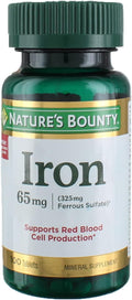 Nature's Bounty Iron 65 mg Tablets 100 Tablets (Pack of 6)