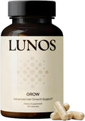 Lunos Grow Hair Growth Supplements - 17 Ingredient Formula with Biotin, Saw Palmetto, & Marine Collagen for Thicker, Fuller Hair - Hair Growth Vitamins for Women & Men