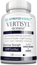 Approved Science VertiSyl - Ginkgo Biloba, Ginger, Vitamin D3, BioPerine - 180 Capsules - 3 Month Supply