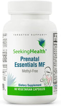 Seeking Health Prenatal Essentials Methyl-Free, Folate, Vitamin B12, Methylation Support, Multivitamin to Support Fertility, Conception, Pregnancy and Breastfeeding, Vegetarian (60 Capsules)