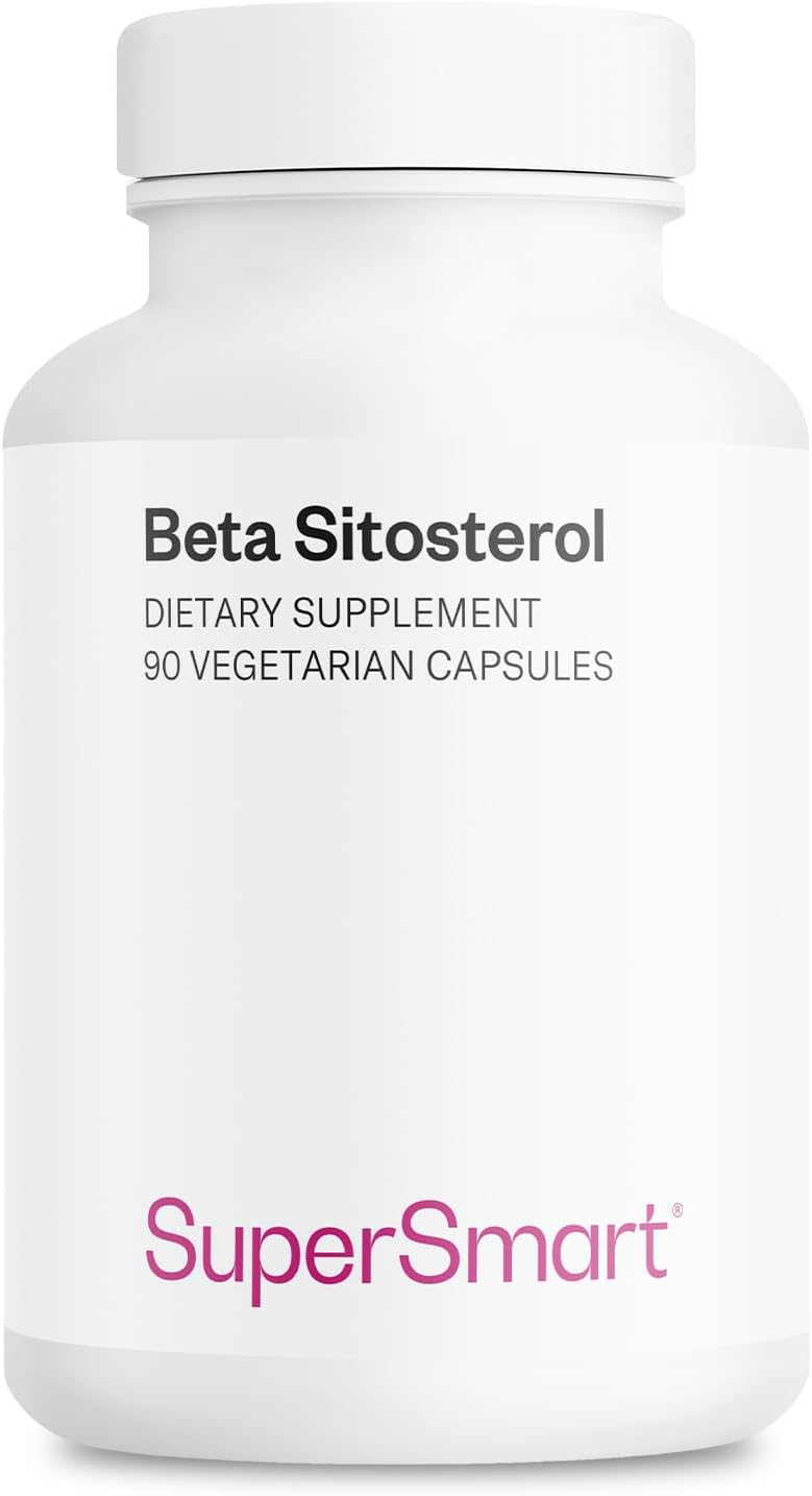 Supersmart - Beta-Sitosterol 180 mg Per Day (VegaPure ®) - Prostate & Urinary Health - Reduce Need to Urinate Frequently | Non-GMO & Gluten Free - 90 Vegetarian Capsules