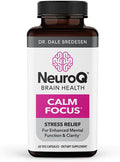 NeuroQ Calm Focus Capsules - Stress Relief Supplement - Supports Mental Function & Relaxation - Sensoril Ashwagandha, Magnesium, GABA, L-Theanine, Andean Cocoa & Kava Kava - 60 Capsules