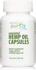 PurO3 Hemp Seed Oil Capsules - High Potency Pure Ozonated Oils for Immune Support & Wellness Benefits - Organic Oxygen Infused Supplement - 90 Veggie Softgels
