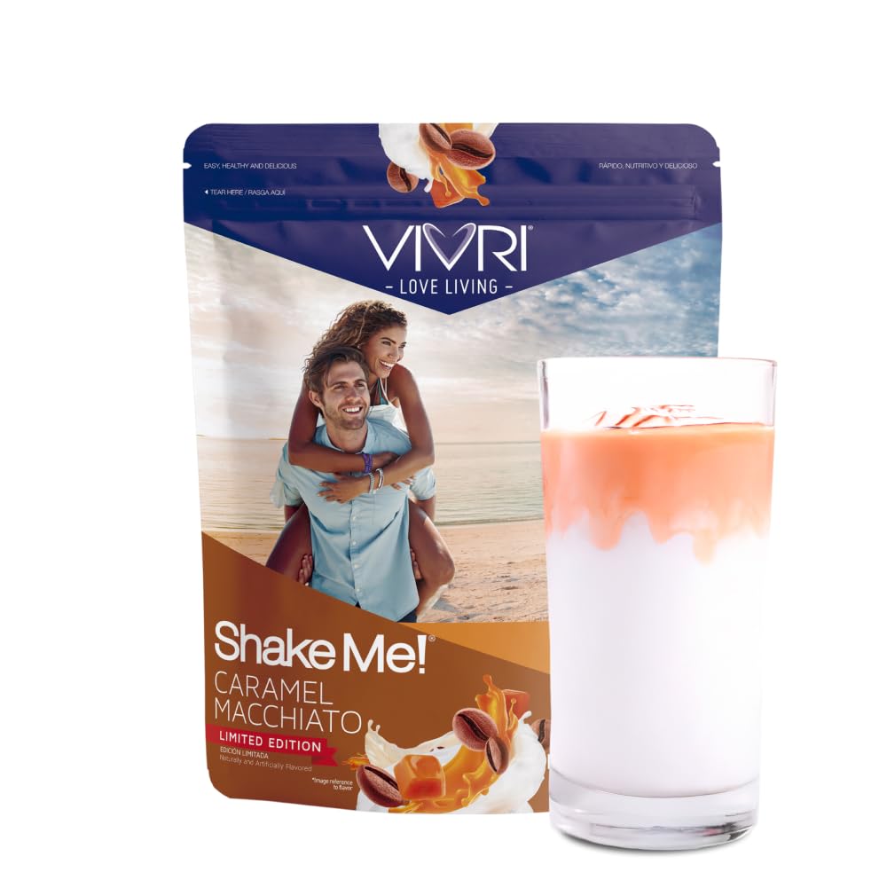 VIVRI ShakeMe! Meal Replacement | 10 Servings | 22g Triple Premium Protein, 45 Nutrients & 8 Superfoods | Supports Weight Loss, Full-Body Health, Energy & GLP-1 Treatments. (Caramel Macchiato)