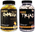 CONTROLLED LABS Overall Health Bundle, 45 Servings Orange Triad, 120 Count Orange Oximega Fish Oil, Muscle Building and Recovery Supplement for Men and Women