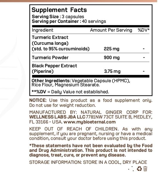 Turmeric Radiance Curcumin, 120 Capsules