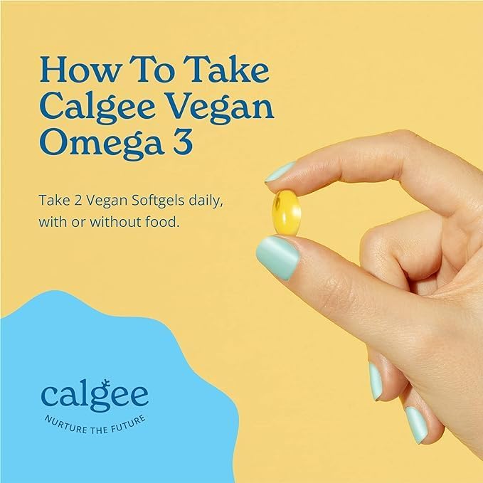 Vegan Omega 3-450mg DHA & EPA Fatty Acids - Sustainable Algae Oil - Plant-Based Fish Oil Alternative - Carrageenan-Free Softgels (60 Ct)