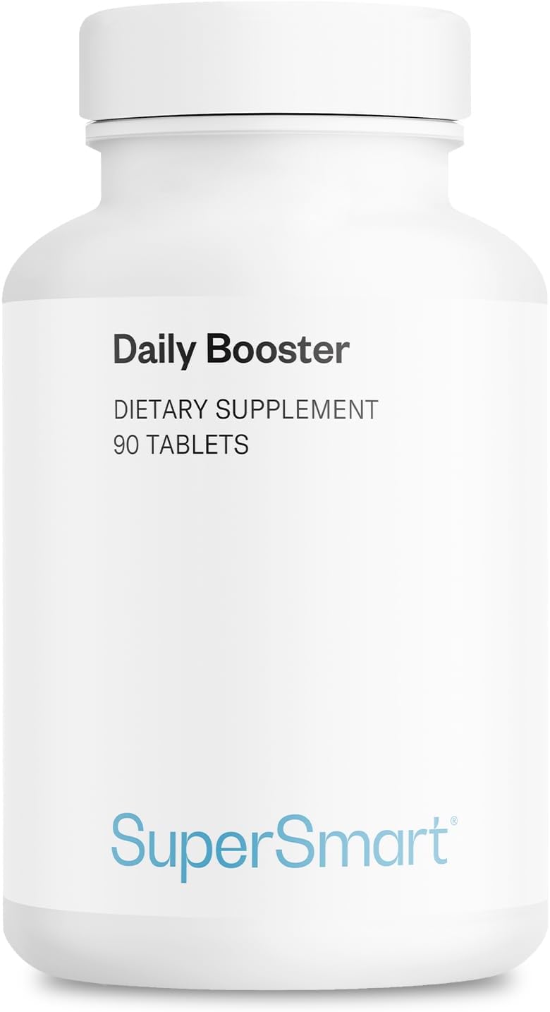 SUPERSMART - Daily Booster - with PQQ, Acetyl L-Carnitine & R-Lipoic Acid - Boost Your Daily Multivitamin Supplement | Non-GMO & Gluten Free - 90 Tablets