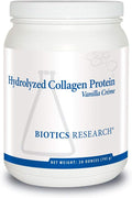 Biotics Reseach HYDROLYZED Collagen Protein Vanilla CRÈME Dairy-Free Collagen Protein Powder from Bone Broth, 21g Protein, Non-GMO, Gluten Free, Easily Digested, Delicious Vanilla Crème Flavor. 28 oz